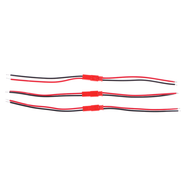 20 stk 2 Pin stik han hun jst stik kabel 22 awg ledning fo Onesize