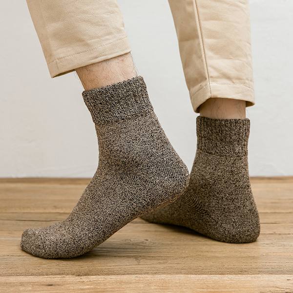 Vintervarma herrstrumpor Tjocka Andas Casual Business Sock Black