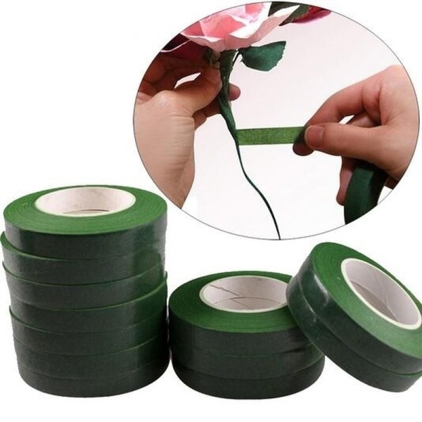 30M Itsekiinnittyvä vihreä paperiteippi oksastuskalvo kukkavarsi Ga green 5 pcs