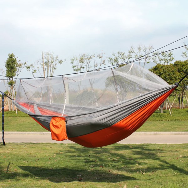 Bærbar utendørs campingtelthengekøye med fallskjermhengende S sky blue