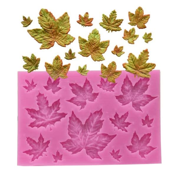 Rose Leaf Silikon Mold Leaves Fondant DIY Kake Decorating Tool A