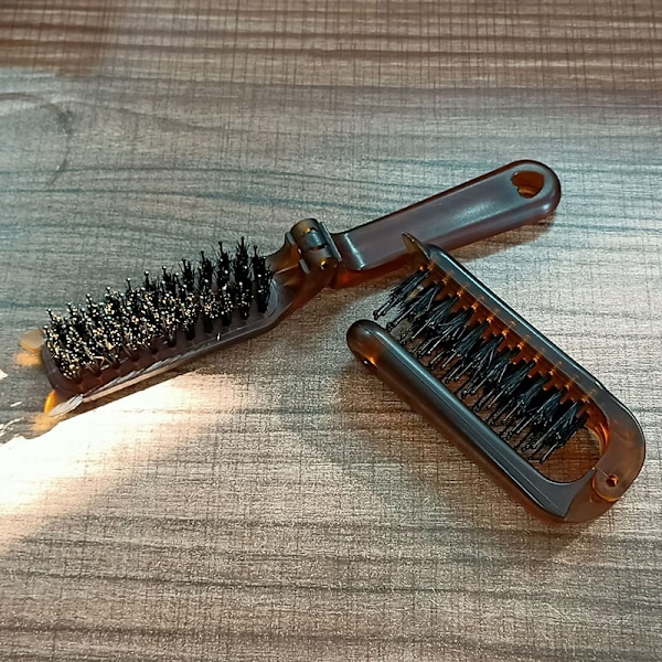 Amber Foldbar Kam Villsvinbust Hårbørste Bærbar Styling Too one size