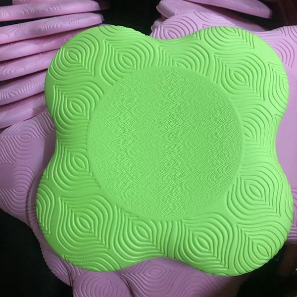 1 Pack Knäskydd Handled Anti-Slip Solid Color Protective Mat Yoga green