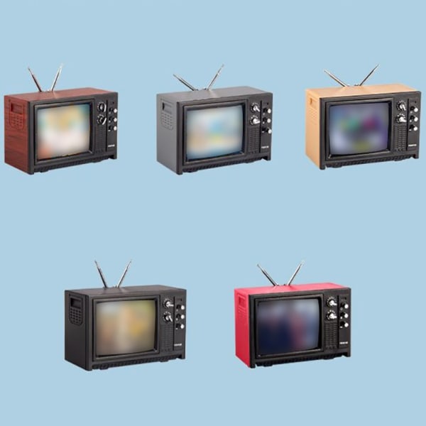 DollHouse Miniatyrprydnader Mini retro TV leksaksprydnader B