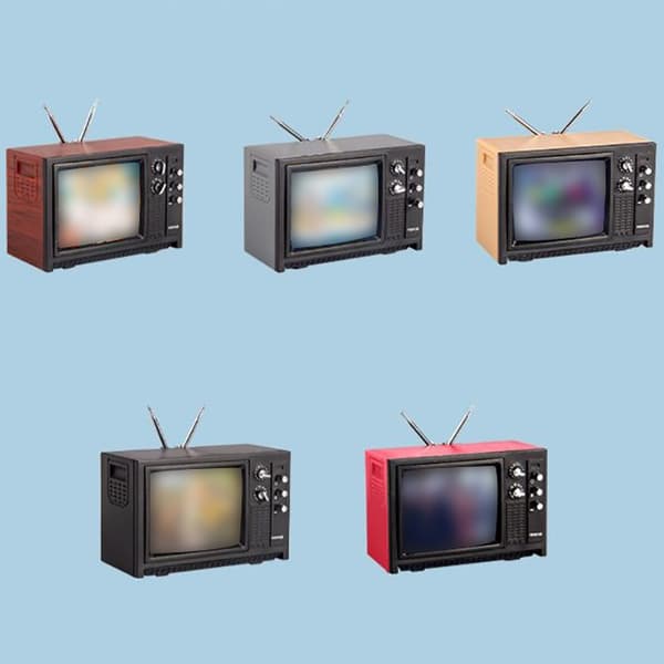 Dukkehus Miniature ornamenter Mini retro tv legetøjs ornamenter E