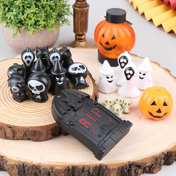 1Setti 1:12 Nukkekodin miniatyyri Halloween-sisustus Ghost Tombstone P