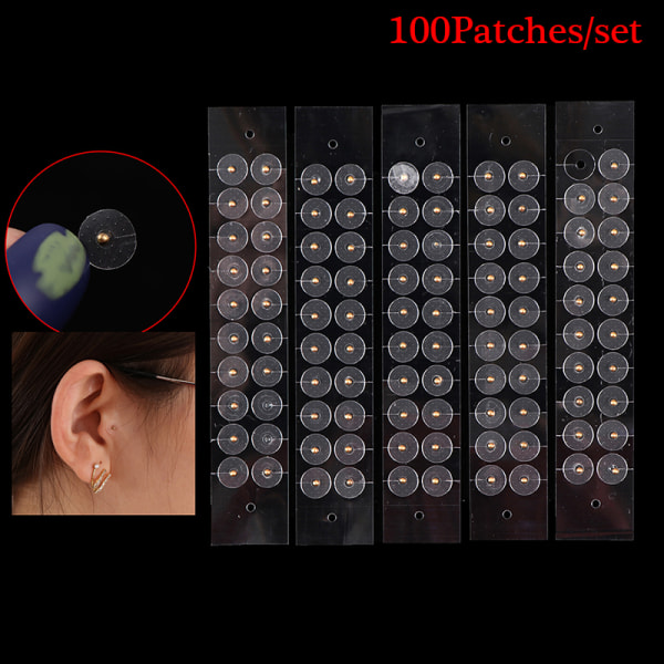 100 stk Akupunktur Magnetiske Perler Auricular EarStickers Massasje one size
