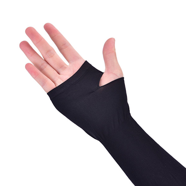 1 par kølearmsærmer Dæk UV Solbeskyttelse Udendørs Spor Black 2 pairs
