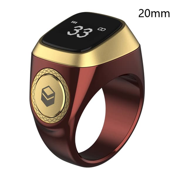 Smart Tasbih Teller Ring for Muslimer Zikr Digital Tasbee Coffee