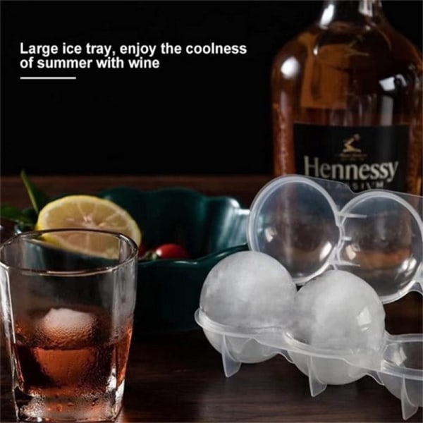 4 Cavity Bar Sphere Ice Cube Mould Form Ball Frys Maker Fack White 1 pc