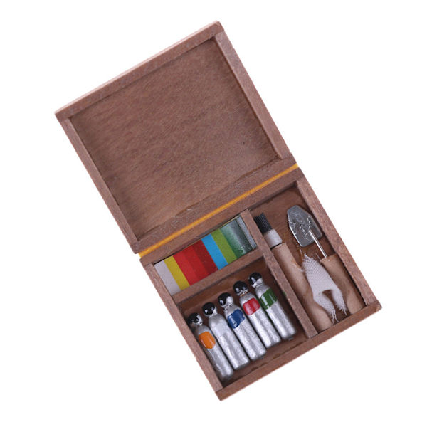 Paintbox Paint Supply Box Pigmentspolar Miniatyrdockhus A 0 0
