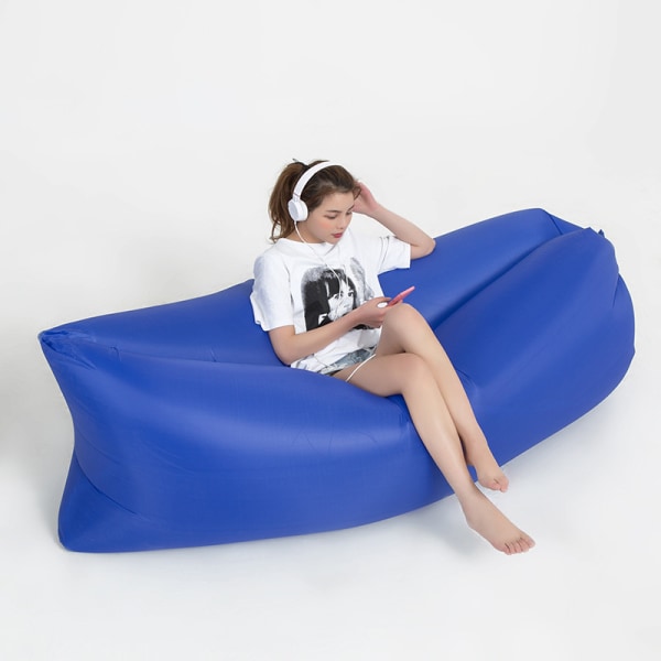 Transportabel Camping Oppustelig Sofa Foldestol Sovepose Wat blue