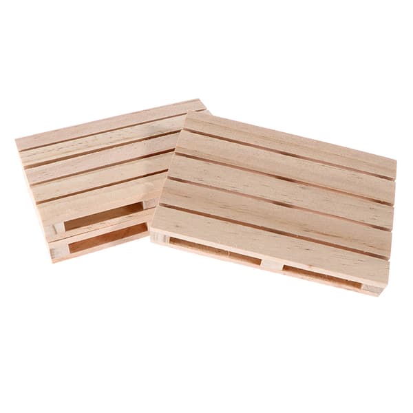 Mini träpallsunderlägg för varma och kalla drycker Wo 2 pcs Onesize