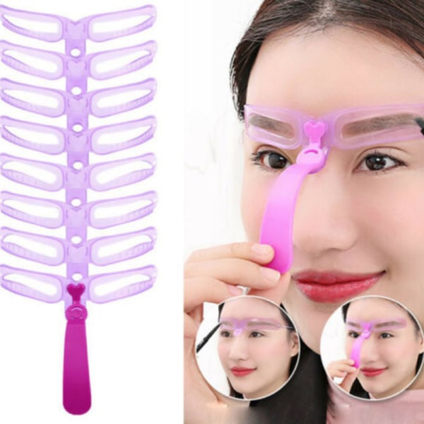 8 ST DIY Eyebrow Shaper Makeup Mall Eyebrow Grooming Shapin 8pcs/set