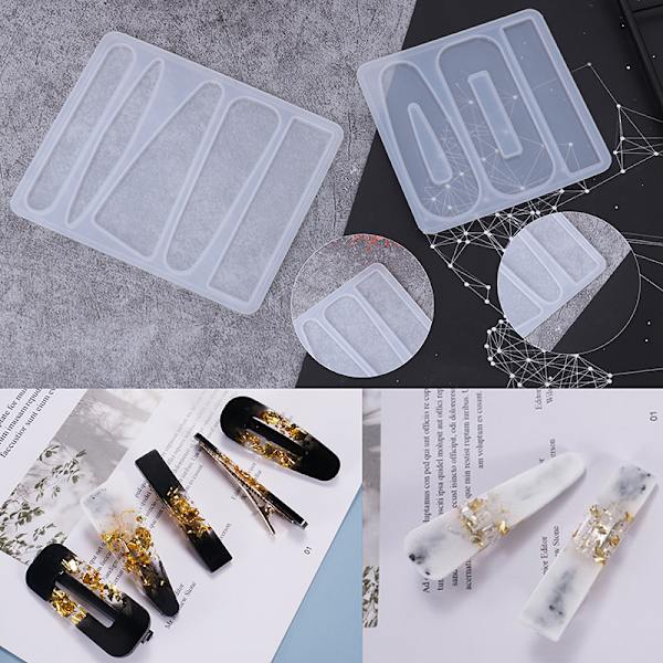 Silikongjutning Kvinnor Flicka Form UV-harts DIY MOLDS -formar Ha N1&N2 2 PCS