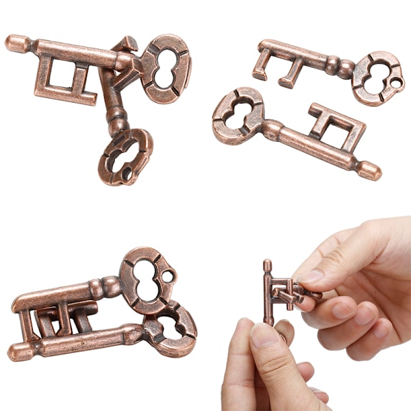 1 stk Alloy Key Ring Puslespill Hjernetester IQ Test Barn Voksne li