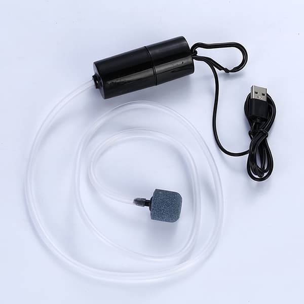 Akvaario Oxygen Air Pump Fish Tank USB Silent Air Compressor Ae White