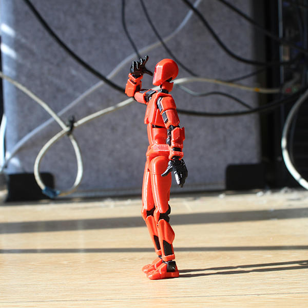 Multi-ed Movable Robot 3D Printed Mannequin Toyslucky 13 Dummy Gray