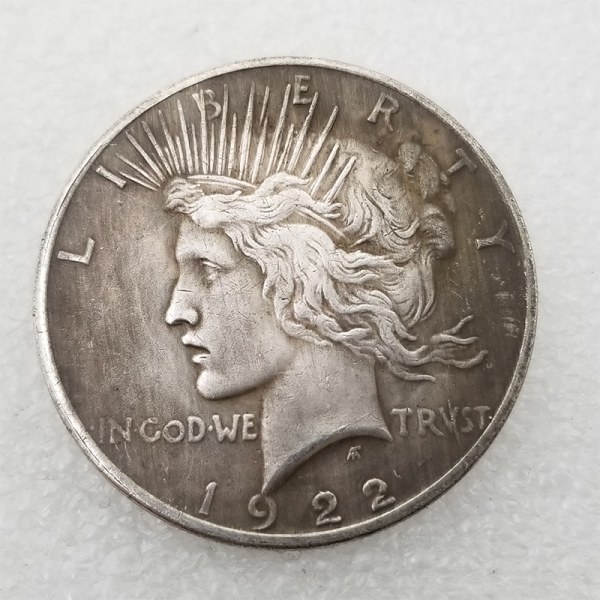 1922 Frihedsgudinden og fredsmønt Sølvdollarsamling One Size