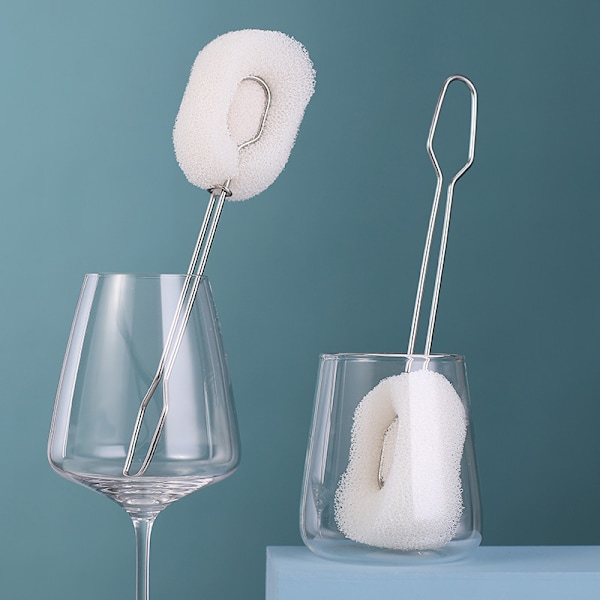 Langhåndtak Svampkopp Børstekopp Scrubber Rengjøringsbørste Kjøkken Cleaning brush &Replace brush head