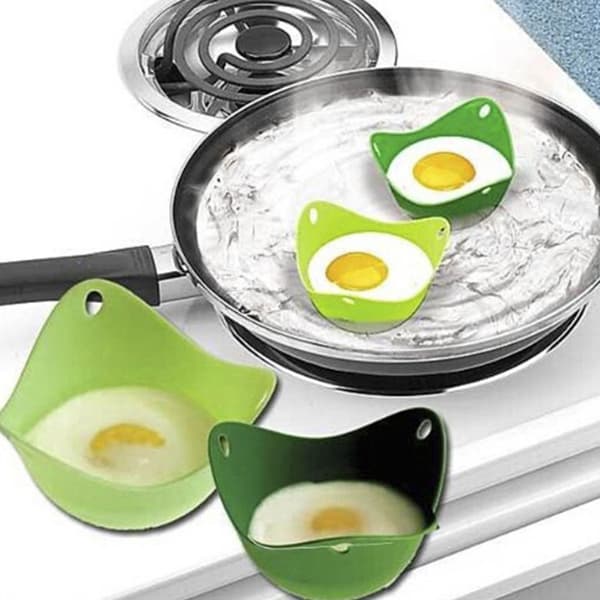 Silikon Egg Poacher Poching Pods Pan Non Stick Egg Baking Cup 8 pcs