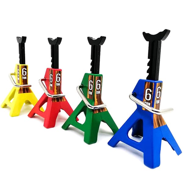 6 Ton Simulation Jack Stands Lift Pair Rack Remote Toy Car Yellow 3 ton