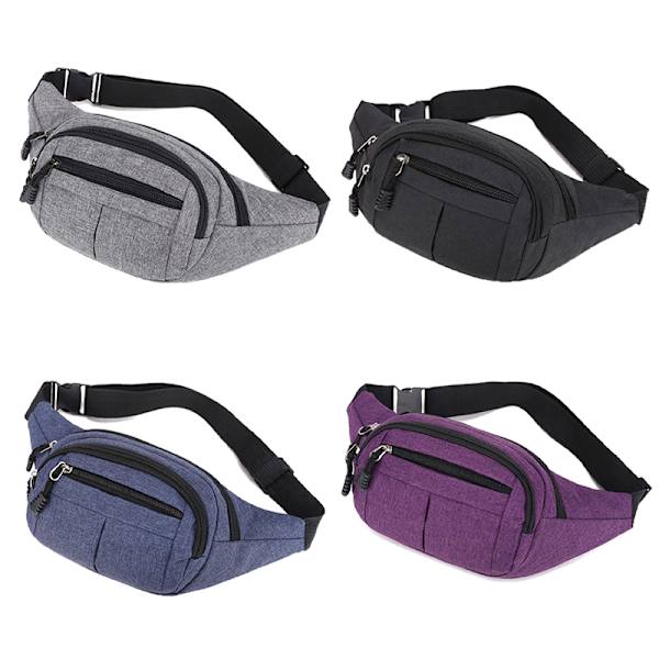 Herr Midjepaket Nylon Sport Fanny Väskor Pojke Drop Leg Väskor Hip Bum Gray