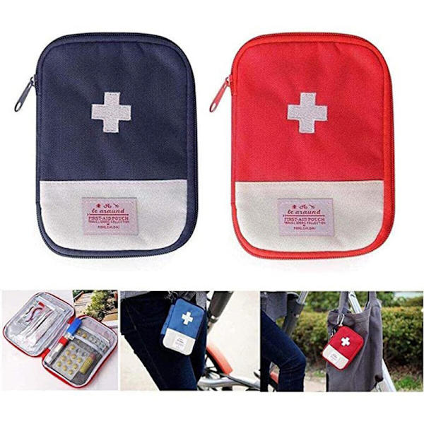 e Mini Portable Medicine Bag First Aid Kit First Aid Kit Stora red S
