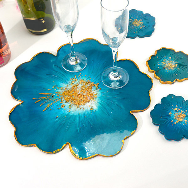 Sakura Tea Tray Coaster Form för gör-det-själv för epoxiharts M N1
