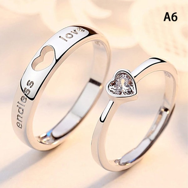 Romantic The Little Prince Fox Couples Rings e Open Justerbar A6