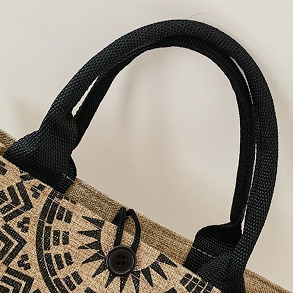 Canvas Handväskor För Kvinnor Mode Tote Strandväskor Återanvändbar Butik 1pc