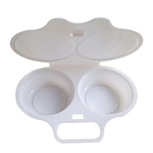 Kök Mikrovågsugn Rund Form Äggångare Matlagning Form Ägg 2 PCS
