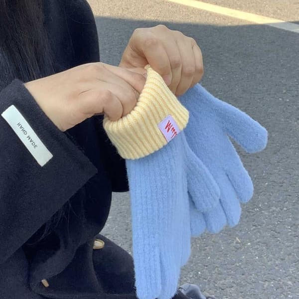 Dam Vinter Förtjockad Vindtät Håll Varma Fingertopps Touch Kni A1