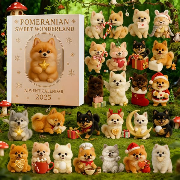 Pomeranian Makea Ihmemaa Joulukalenteri 2025 Multicolor