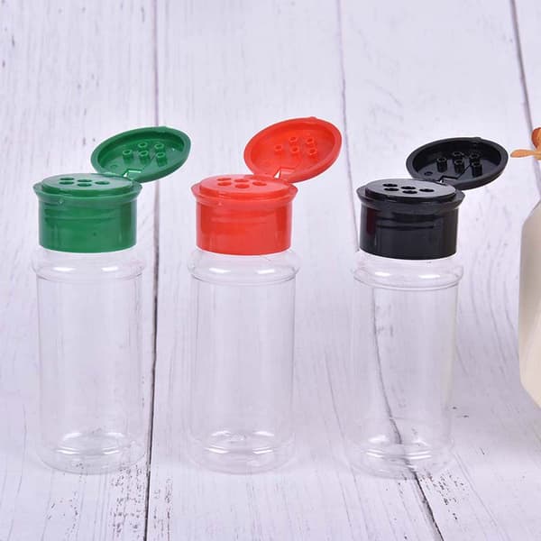 5 st Plast Krydda Salt Peppar Shakers Kryddburk BBQ Condime Black