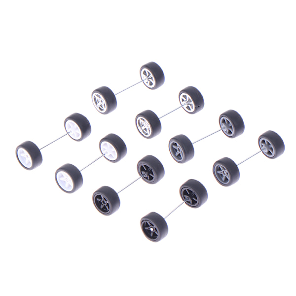1 set DIY fordonsleksaker 1:64 bilhjul för gummidäck med whee C