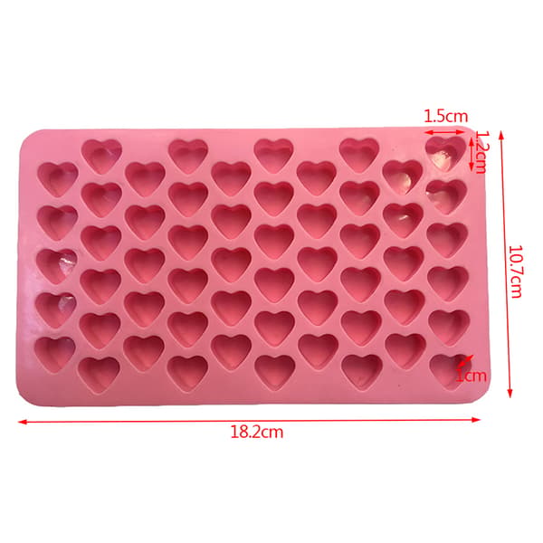 Mini Hjerteform Silikone isterningbakke DIY Chokolade Fondant Mo one size