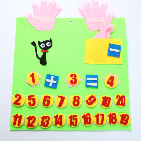 Kid Montessori Leksaker Filt Finger Numbers Math Barn räknar