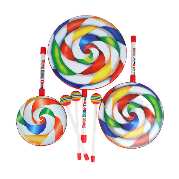Lollipop Handtrumma Slagverksinstrument Spädbarnsmusikleksaker T A3