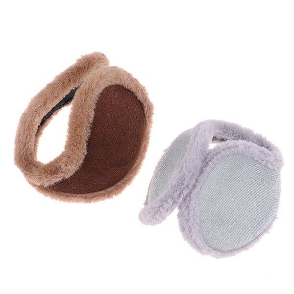 1 Stk Varme Øreklokker Fløyels Øreklokker Vinter Thicken Warmer Ear Pr Gray