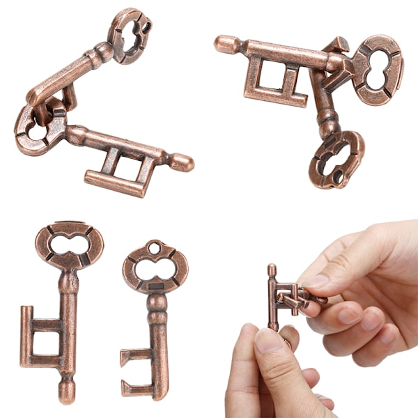 1 stk Alloy Key Ring Puslespill Hjernetester IQ Test Barn Voksne li