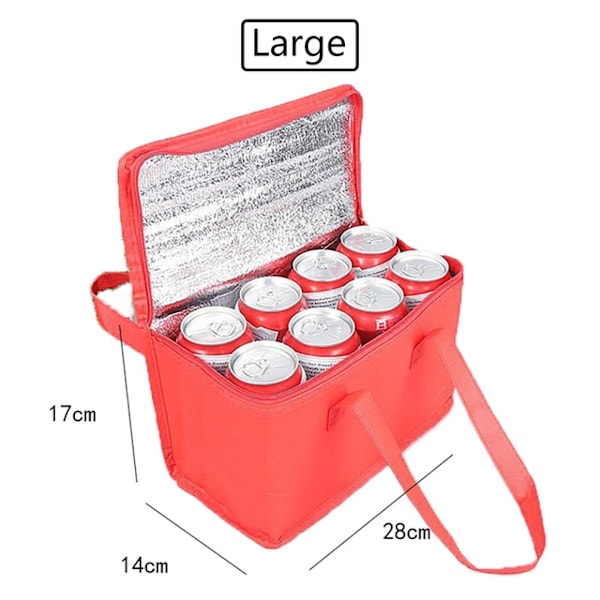 Utomhuskylbox Bärbar thermal kylväska Campin Red Large