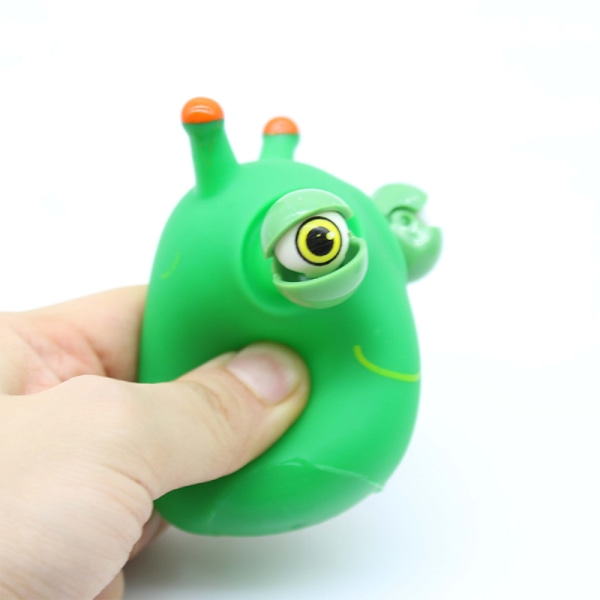 Funny Eyeball Burst Toy Green Eye Caterpillar Pinch Toys Voksen Green