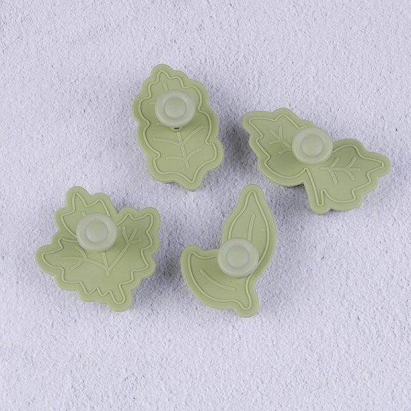 4 stk/sæt DIY bageform bladform 3D cookie ter kiks forme k 4 PCS onesize