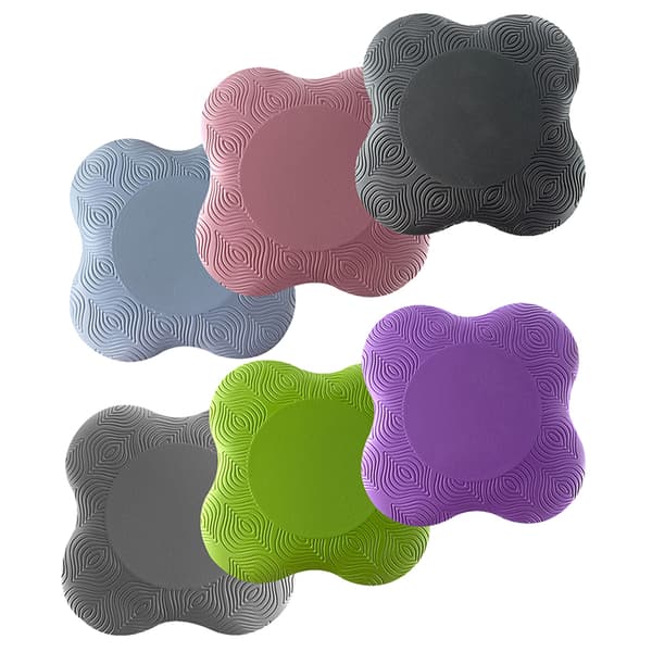 1 Pack Knäskydd Handled Anti-Slip Solid Color Protective Mat Yoga grey