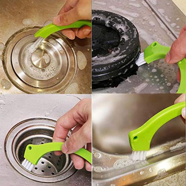 Kakelborstar Grout Cleaner Scrubber för rengöring av badrum Kitc Green 2 in 1