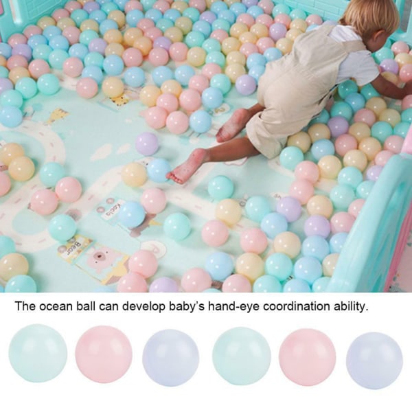 Rolig 100/200 färgglad boll Mjuk plast Ocean Ball Baby Kids S 200PCS