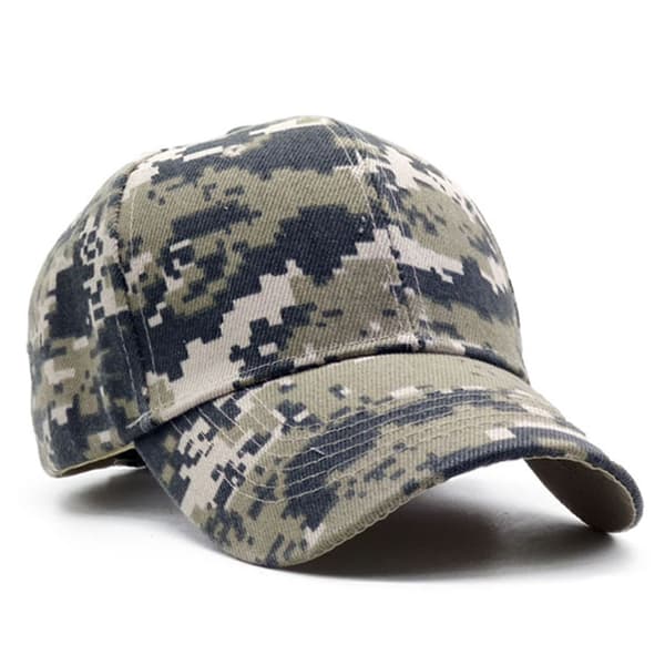Baseballkepsar för män Army Tactical Camouflage Cap Jungle Hunting S White