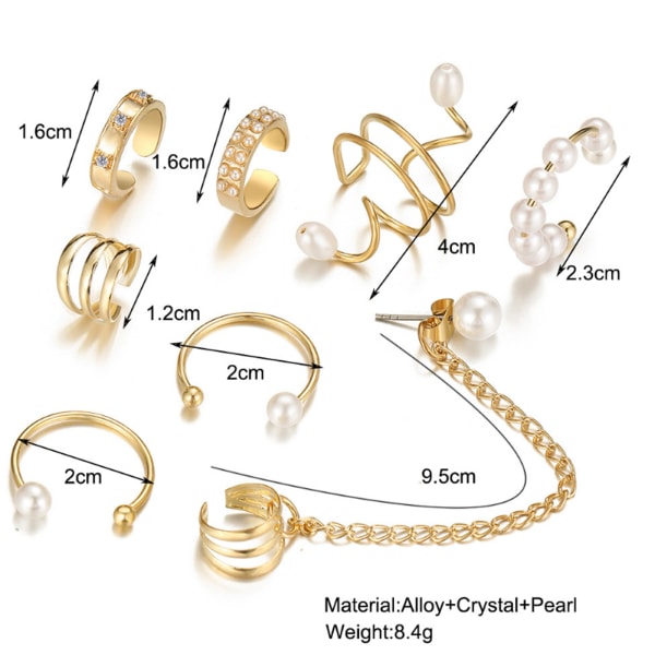 Ny perleøreclips til mænd og kvinder uden gennemborede falske vogne gold model:55068
