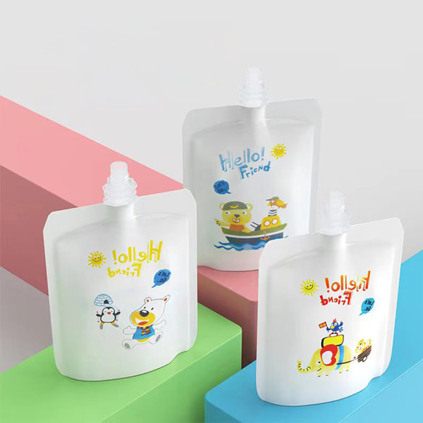Baby Maker Återanvändbar spädbarnsfruktpuré Fyllningspåse Present 10pcs200ml